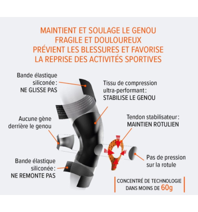 Genouillère souple de maintien PHYSIOstrap® SPORT Epitact