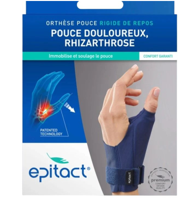 Attelle de repos rigide pour rhizarthrose du pouce Epitact