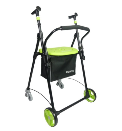 Déambulateur 2 roues pliable Air On Plus Forta vert pistache