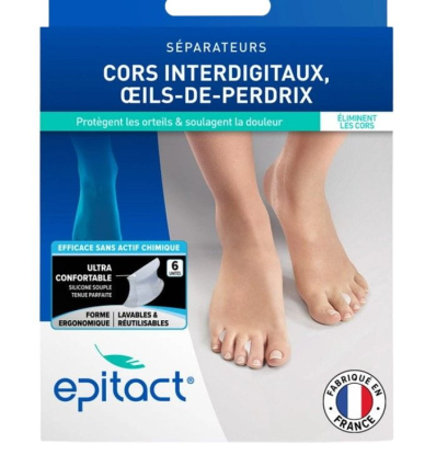 Séparateurs d’orteils Epitact pour œils-de-perdrix