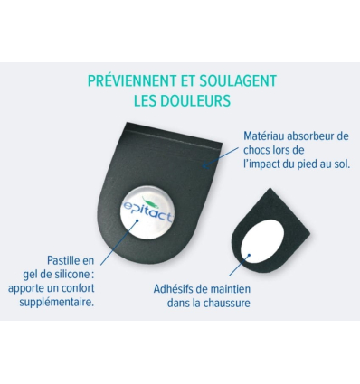 Talonnettes Epitact Physio'choc pour épine calcanéenne