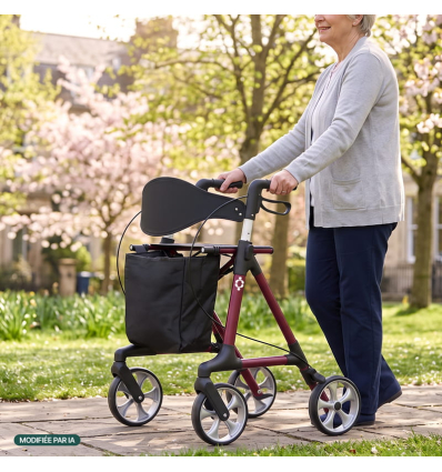 Déambulateur extérieur 4 roues léger et pliable Magnus