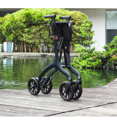 Déambulateur 4 roues compact en carbone Toronto Qunn pliable