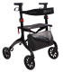 Déambulateur 4 roues compact en carbone Toronto Qunn noir
