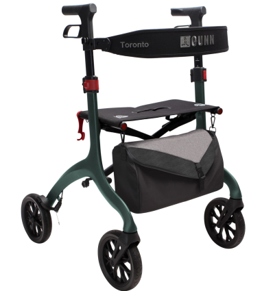Déambulateur 4 roues compact en carbone Toronto Qunn vert