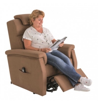 fauteuil releveur 1 moteur fino marron invacare