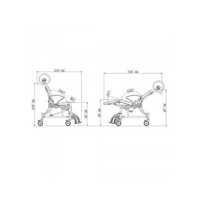 Chaise de douche mobile Phoenix