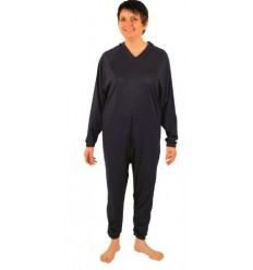 100 % Coton Frais Pyjama médicalisé fabriqué en Italie Estivale Grenouillère pour Hommes et Femmes Seniors 