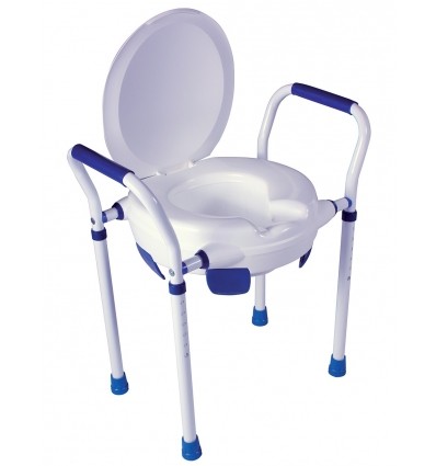 Rehausseur WC adulte avec couvercle Clipper 7 réglable en hauteur Herdegen