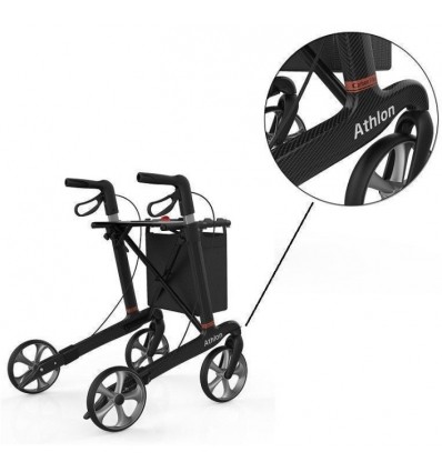 Rollator 4 roues tout terrain Carbone Athlon