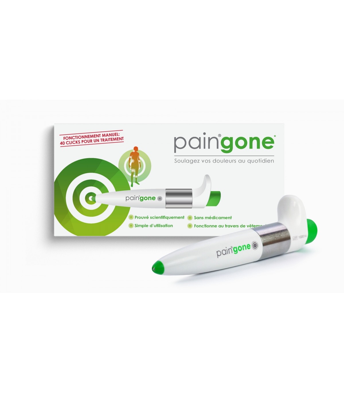 Paingone Plus stylo TENS - Soulagement de la Douleur - Electrostimulation