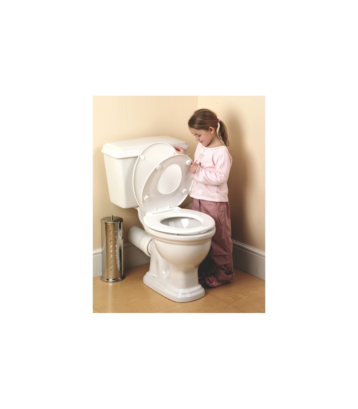 Abattant WC avec siège enfant en forme de D