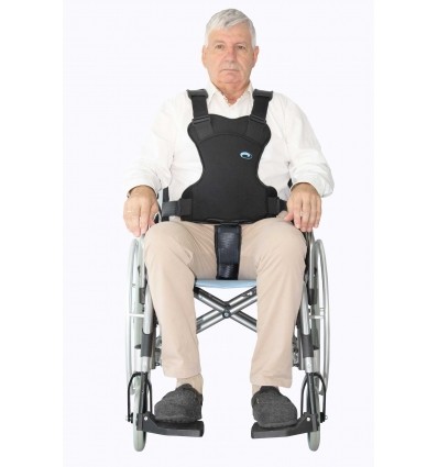 Gilet de maintien YZA pour fauteuil roulant avec sangle pelvien