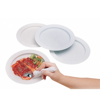 Assiette à rebord antidérapante