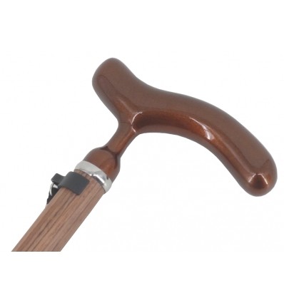 Canne de marche pliante carbone marron